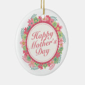 Elegant Happy Mother's Day Blumenrahmen Ornament (Rechts)