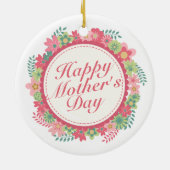 Elegant Happy Mother's Day Blumenrahmen Ornament (Hinten)