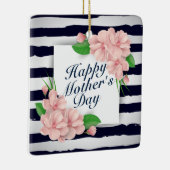 Elegant Happy Mother's Day Blumenrahmen Ornament (Rechts)