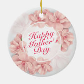 Elegant Happy Mother's Day Blumenrahmen Ornament (Hinten)
