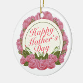 Elegant Happy Mother's Day Blumenrahmen Ornament (Links)