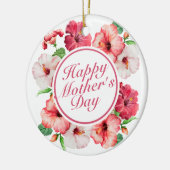 Elegant Happy Mother's Day Blumenrahmen Ornament (Links)