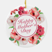 Elegant Happy Mother's Day Blumenrahmen Ornament (Hinten)