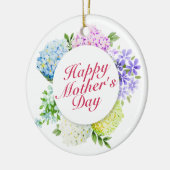 Elegant Happy Mother's Day Blumenrahmen Ornament (Links)