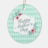 Elegant Happy Mother's Day Blumenrahmen Ornament (Links)