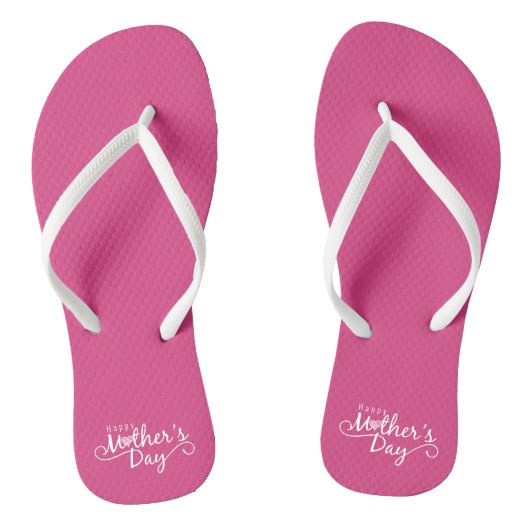 Elegant Happy Mother's Day Calligraphy Flip Flops Badesandalen (Fußbett)