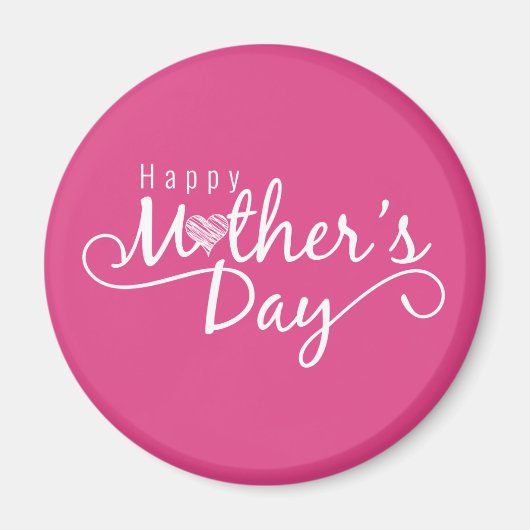 Elegant Happy Mother's Day Calligraphy | Magnet (Vorne)