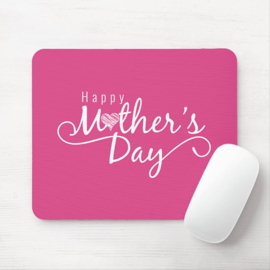Elegant Happy Mother's Day Calligraphy | Mousepad (Mit Mouse)
