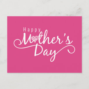 Elegant Happy Mother's Day Calligraphy   Postkarte