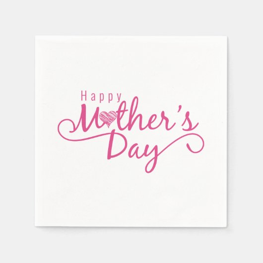 Elegant Happy Mother's Day Calligraphy | Serviette (Vorderseite)