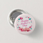 Elegant Happy Mother's Day Candy Hearts Button (Vorne & Hinten)