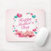 Elegant Happy Mother's Day Candy Hearts Mousepad (Mit Mouse)