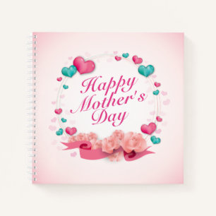 Elegant Happy Mother's Day Candy Hearts Notebook Notizbuch