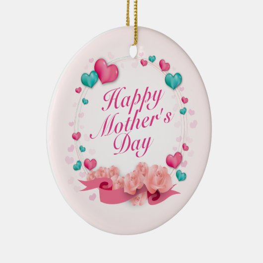 Elegant Happy Mother's Day Candy Hearts Ornament (Rechts)