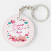 Elegant Happy Mother's Day Candy Hearts Schlüssela Schlüsselanhänger (Rückseite)