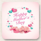 Elegant Happy Mother's Day Candy Hearts Untersetze Getränkeuntersetzer (Vorderseite)