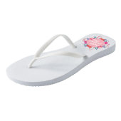 Elegant Happy Mother's Day Floral | Flip Flops Badesandalen (Schrägansicht)