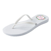 Elegant Happy Mother's Day Floral | Flip Flops Badesandalen (Schrägansicht)