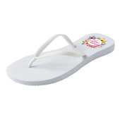 Elegant Happy Mother's Day Floral | Flip Flops Badesandalen (Schrägansicht)