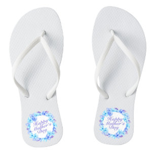 Elegant Happy Mother's Day Floral   Flip Flops Badesandalen
