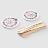 Elegant Happy Mother's Day Floral Frame Hand Fan Fächer (Non-assembled)