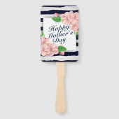 Elegant Happy Mother's Day Floral Frame Hand Fan Fächer (Vorderseite)