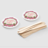 Elegant Happy Mother's Day Floral Frame Hand Fan Fächer (Non-assembled)