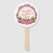 Elegant Happy Mother's Day Floral Frame Hand Fan Fächer (Vorderseite)