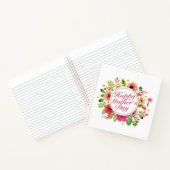Elegant Happy Mother's Day Floral Frame Notebook Notizblock (Innenseite)