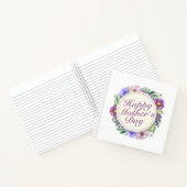 Elegant Happy Mother's Day Floral Frame Notebook Notizblock (Innenseite)