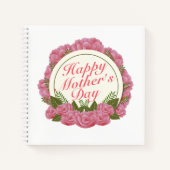 Elegant Happy Mother's Day Floral Frame Notebook Notizblock (Vorderseite)