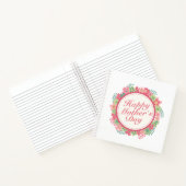 Elegant Happy Mother's Day Floral Frame Notebook Notizblock (Innenseite)