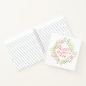 Elegant Happy Mother's Day Floral Frame Notebook Notizbuch (Innenseite)