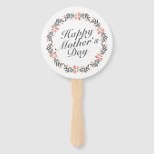 Elegant Happy Mother's Day Floral Hand Fan Fächer (Vorderseite)