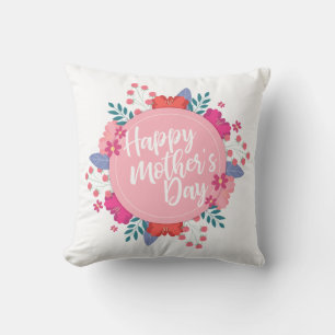 Elegant Happy Mother's Day Floral   Kissen