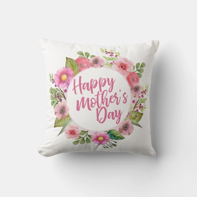 Elegant Happy Mother's Day Floral | Kissen (Vorderseite)