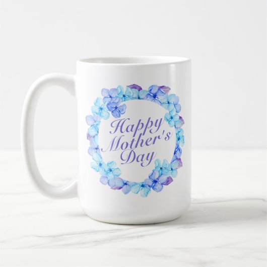 Elegant Happy Mother's Day Floral | Klassische Tas Kaffeetasse (Links)
