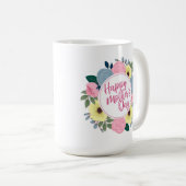 Elegant Happy Mother's Day Floral | Klassische Tas Kaffeetasse (VorderseiteRechts)
