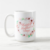 Elegant Happy Mother's Day Floral | Klassische Tas Kaffeetasse (Links)