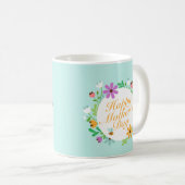 Elegant Happy Mother's Day Floral | Klassische Tas Kaffeetasse (VorderseiteRechts)