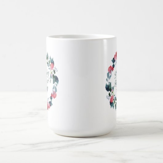 Elegant Happy Mother's Day Floral | Klassische Tas Kaffeetasse (Mittel)