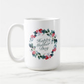 Elegant Happy Mother's Day Floral | Klassische Tas Kaffeetasse (Links)