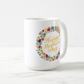 Elegant Happy Mother's Day Floral | Klassische Tas Kaffeetasse (VorderseiteRechts)