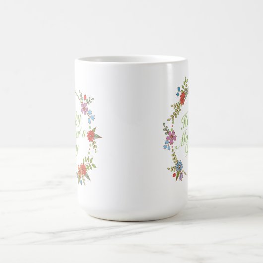 Elegant Happy Mother's Day Floral | Klassische Tas Kaffeetasse (Mittel)