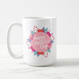 Elegant Happy Mother's Day Floral   Klassische Tas Kaffeetasse