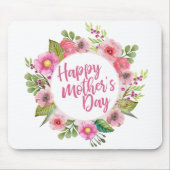 Elegant Happy Mother's Day Floral | Mousepad (Vorne)