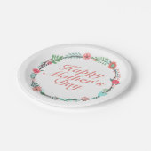 Elegant Happy Mother's Day Floral Paper Plate Pappteller (Schrägansicht)