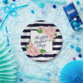 Elegant Happy Mother's Day Floral Paper Plate Pappteller (Party)