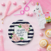 Elegant Happy Mother's Day Floral Paper Plate Pappteller (Party)
