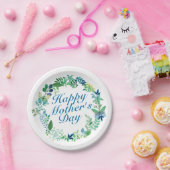 Elegant Happy Mother's Day Floral Paper Plate Pappteller (Party)